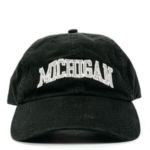 MICHIGAN Unisex Hat Classic Black Embroidered‎ Spell Out Baseball Cap